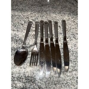 7PC Hampton Silversmiths Stainless Steel Flatware 190